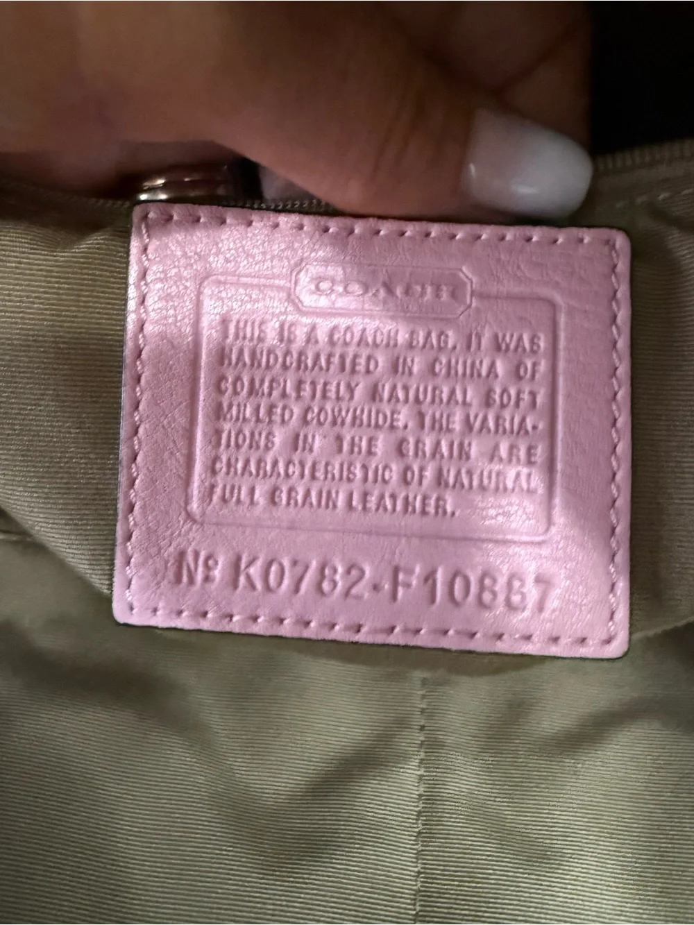 Coach Women's Chelsea Pink Leather Shoulder Bag Brown Strap Accents K0782-F10887